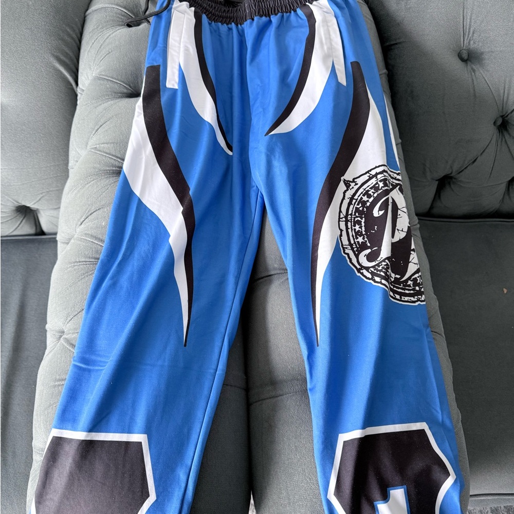 Blue Graphic WWE AJ Styles Men's Pants